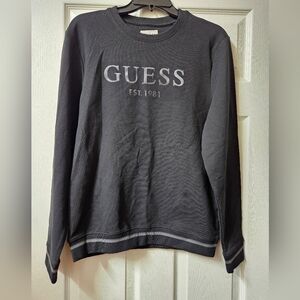 Guess Men's Jet Black CN Fleece